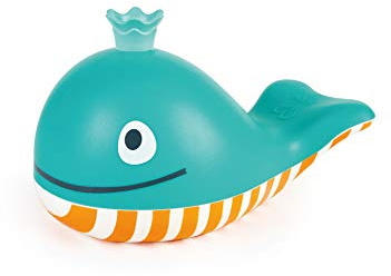Hape Bubble Blowing Whale, Baby Squirt Toy for Bath Time Play, Blue