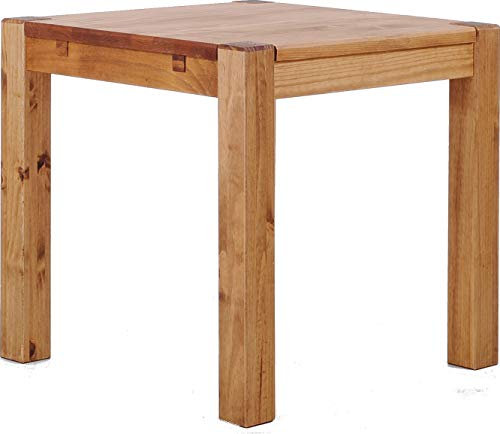 Esstisch Rio Kanto 80x80 cm Brasil Pinie Massivholz Größe und Farbe wählbar Esszimmertisch Küchentisch Holztisch Echtholz vorgerichtet für Ansteckplatten Tisch ausziehbar Brasilmöbel