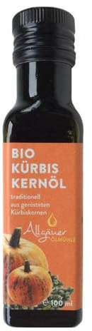 Allgäuer Ölmühle BIO Kürbiskernöl, 2er Pack (2 x 100 ml)