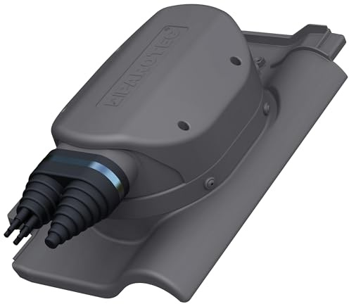 Wasserdichter PV Solardurchgang für Braas - Rubin 13V – RAL 7024 Graphit | Dachziegel, Solar Dachdurchführung, Photovoltaik-Dachdurchgang, wasserdicht, EPDM-Dichtung, 360° drehbar