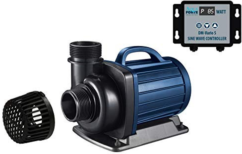 AquaForte Filter-/Teichpumpe DM-22.000 Vario S, 70-200W, Förderhöhe 7,5m, regelbar mit externem Controller. Ideal als Teichpumpe oder als Bachlauf- /Wasserfallpumpe.