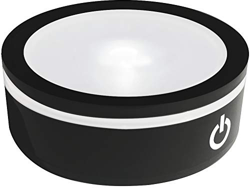 EUSTUMA LED Light Base Non-slip Round Display Stand In A Variety of Colors,Suitable for Glass Crystal Spherical Artwork,Holiday Party Decoration.(Notice:Not rotating)