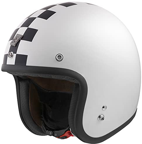 Bogotto V541 Scacco Jethelm, weiß matt/schwarz, S