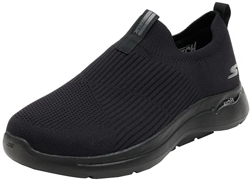 Skechers Men's Gowalk Arch Fit-stretchfit Athletic Slip-on Casual Loafer Walking Shoe Sneaker, Black, 12