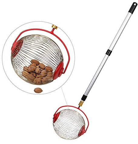 Roll-In Universal-Sammler, Rollsammler, Obstsammler, Ohne Aufwand Fallobst, Federstahl-Sammler Ideal Als Greifer Für Walnüsse, Golfbälle, Tennisbälle,L