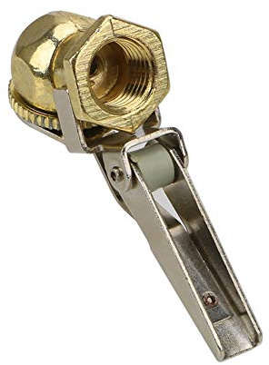 iSpchen Reifenfüllnippel Hebelstecker Ventilaufsatz Momentstecker Autoreifen Reparatur Werkzeug Ventilwerkzeuge Ventilstecker für Auto, LKW, Reifenfüller Reifenventil Clip Messing