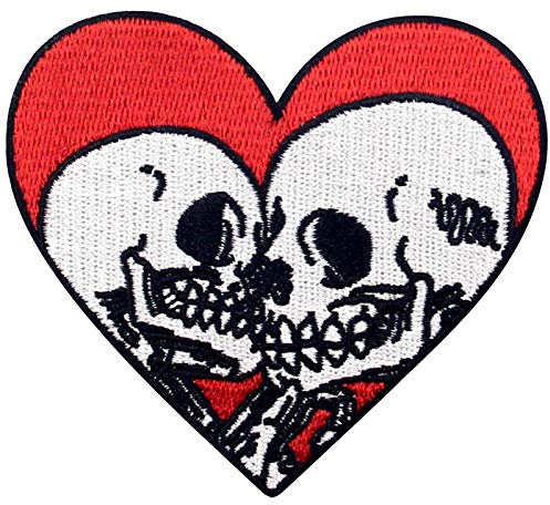 Aufnäher, bestickt, Design: Die wahre Liebe bis zum Tod, zum Aufbügeln oder Aufnähen