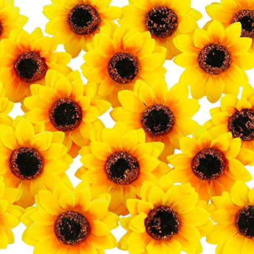 Namzi 100 Pcs Realistic Sunflowers Artificial Flowers