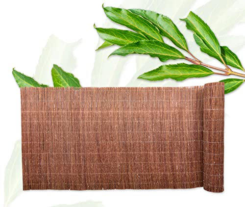 Z4L Tappetino in vimini, frangivista, per giardino, balcone, terrazza, protezione naturale, protezione dal vento, 100 cm x 500 cm