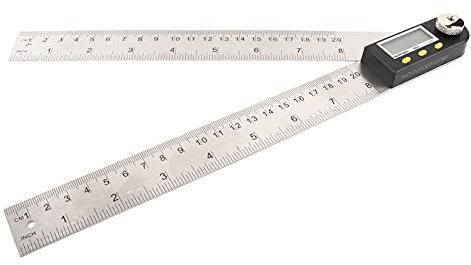 Digitaler Winkelmesser, Digitaler Messschieber, Digitaler Winkelmesser, 200 Mm Edelstahl-LCD-Digital-Winkelmesser-Goniometer-Messgerät, Winkelmesswerkzeug Für Holzbearbeitung/Zimmermann/Bau/Heimwerker