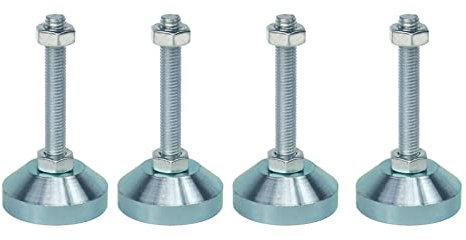 SBTRKT 4PCS Hochleistungs-Nivellierfüße, rutschfeste Fußpolster, verstellbar, for Tische und Industriegeräte, M14, D70×95mm