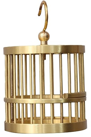 PRETYZOOM Brass Bird Cage Dekorationsornament Retro Vogelkäfig Für Schreibtisch Handgefertigt Aus Messing Kreative Tischdeko Für Büro Und Zuhause Vintage-Stil Mit Einzigartigem
