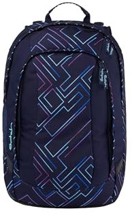 Satch air ab 5. Klasse gepolstert 26L Stauraum standfest Laptopfach Purple Laser - Dunkelblau