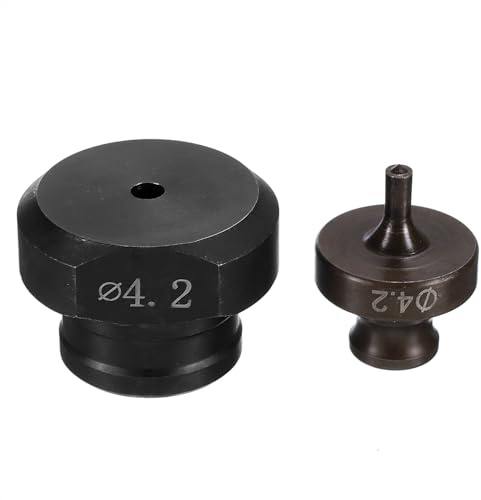 QUARKZMAN Troqueladora Hidráulica para Perforar Agujeros de 4.2mm de Precisión - Kit de Perforación Eléctrica Hidráulica para Máquina Perforadora MHP-20 JP-20, Borgoña y Negro
