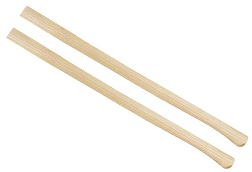 CoCud 2PCS Axe Handle Replacement, 90cm/35 Toon Wood Flat Comfort Grip Wooden - (Applications: for Hatchet Hammer Oval Eye)