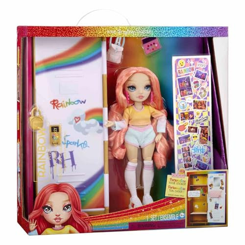Rainbow High Design & Style Schließfach Spielset – Mit Regalen, Kleiderbügeln, Accessoires und Aufklebern, tolles Spielzeug und Geschenk für Kinder im Alter von 4 bis 12+ Jahren