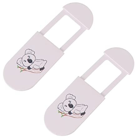 MERRYHAPY Cache-Webcam Coulissant Koala 2 Pièces pour Ordinateur Portable et Tablette, Protection Confidentialité pour Utilisateurs Numériques, Ultra-Mince et Léger, Blanc