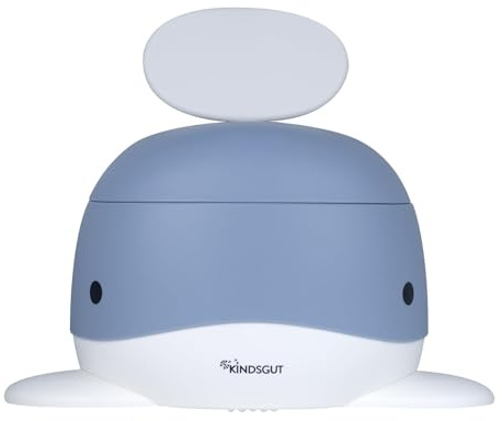 Kindsgut Kinder-Töpfchen, Babytopf WC/Klo, kinderfreundliches Wal-Design und dezente Farben, Toiletten-Training, Taubenblau