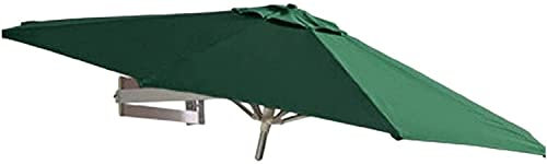 Ombrellone da esterno rotondo da parete, ombrellone da giardino, balcone, cortile, ombrellone inclinabile con telaio in alluminio, Verde, 8.2ft/2.5m