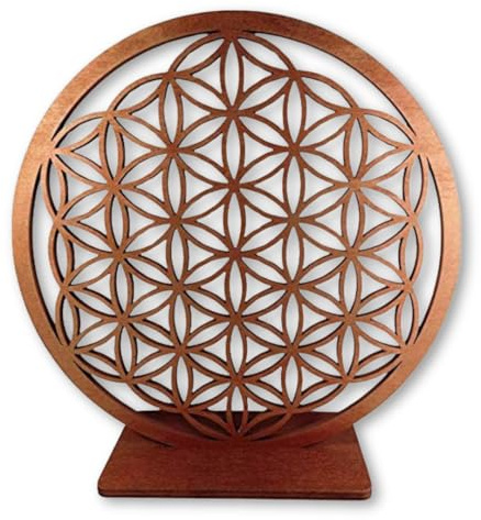 Generisch Blume des Lebens aus Holz zum Aufstellen – Spirituelle Dekoration für Wohnzimmer oder Meditation