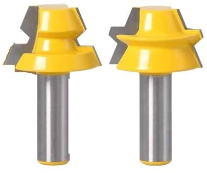 2 pièces 12.7mm tige serrure onglet Tenon routeur Bits colle menuiserie fraise for bois boiserie Cutter