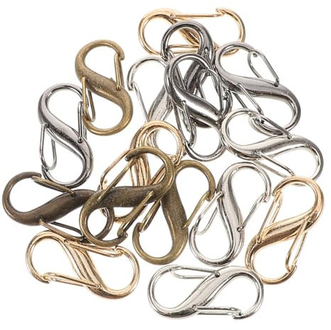 DEARMAMY Adjustable Length Metal Fastening Buckles Bag Chain Shortener Metal Buckle Clip for Handbag Chains Compact Belt Buckles