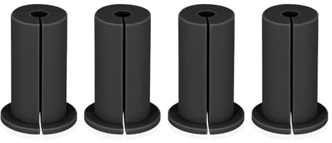 4pcs Cable Grommets, 1 Inch Rubber Cable Feed Through Grommets, Wear Resistant Cable Bushing, Organize Cables with 7mm Diameter (Black)