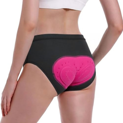 XFSRG Pantaloncini Ciclismo Donna Imbottito in Silicone Leggero Slip Traspirante Intimo Multifunzione Slip Elasticizzati Abbigliamento Dinamico da Ciclismo