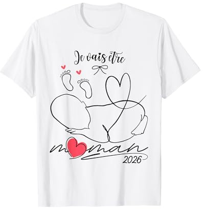 Femme Enceinte Future Maman 2026 Annonce Grossesse Original T-Shirt