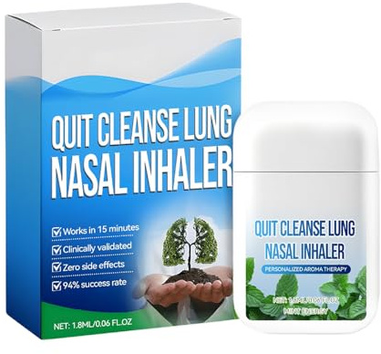 Mint Nasal Inhalator, resevänlig storlek, 3,7 x 1,7 x 6,4 cm, uppfriskande växt mint stick inhalator, näsa blockerare, lätt och säker att använda, för vuxna