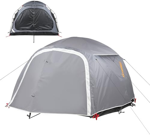 EchoSmile Zelt 3 Personen, Geräumiges Kuppelzelt für 3-5 Personen mit Erweiterbarem Raum, aufzubauendes Zelt für Picknick, Wandern und Outdoor Aktivitäten