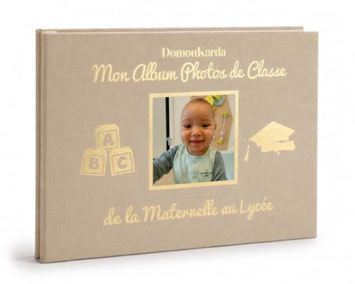 Album photos de classe PREMIUM dans sa box – Mon Album Photos de Classe de la maternelle au lycée – 98 pages – album photos scolaire enfant – stickers images et colles offerts – livre souvenir enfant