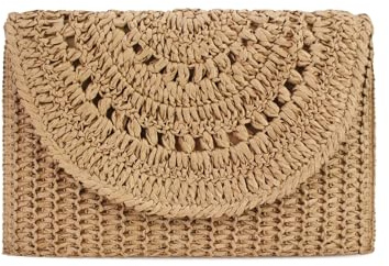 Ruoying Straw Clutch Purses for Women Summer Beach Bags Envelope Woven shoulder Handbags for Vacation