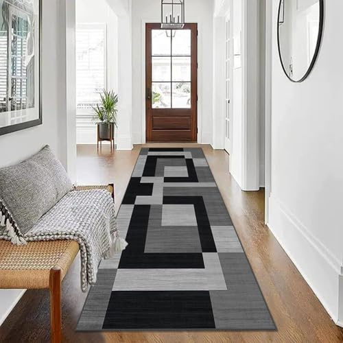 Taxestmy Alfombra de Pasillo Lavable 40 x 400 cm Antideslizante Alfombras de Cocina para Salón, Cocina, Dormitorio, Baño, Lavandería, Entrada o Corredor