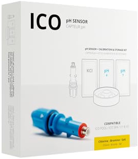 Ondilo pH-Sensor für ICO Pool und Spa, blaue pH-Sonde mit Kalibrier- und Aufbewahrungslösungen, kompatibel mit ICO Pool und ICO Spa