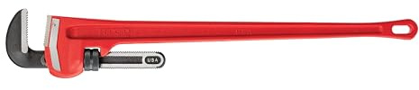 RIDGID 31040 Model 48 Heavy-Duty 48 Straight Pipe Wrench with 6 Pipe Capacity, Heavy-Duty Straight Plumbing Wrench with I-Beam Handle