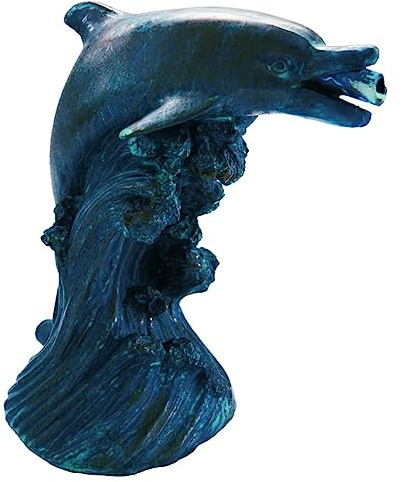 Ubbink Teichfigur Wasserspeier Gartenfigur Teich Gartendeko Delfin 18 cm 1386020