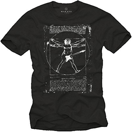 Vintage Rock Band T-Shirt Da Vinci Guitar