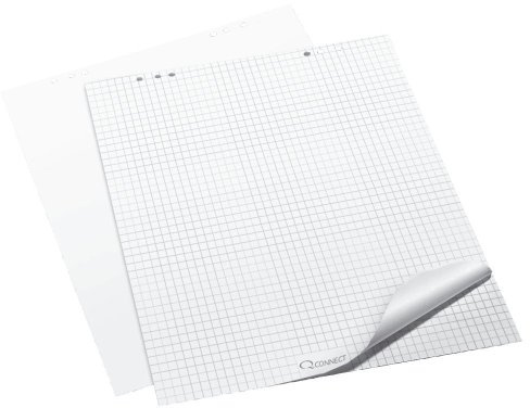 Flipchart-Block, 68 x 99 cm, kariert 25 mm/blanko, 20 Blatt Größe (B x H) 68 x 99 cm Ausführung kariert 25 mm/blanko Grammatur 80 g/qm