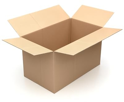 KK Verpackungen Versandkartons 1000 x 600 x 600 mm Braun 2-wellig (Innenmaß 986 x 583 x 574 mm) | 1 Stück, Große Faltkartons Kartons geeignet für Versand als DHL Paket (KK62)