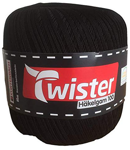 TWISTER Häkelgarn schwarz - 100g