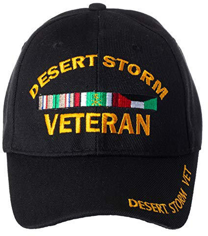 Artisan Owl Desert Storm Veteran bestickte, verstellbare Baseballkappe, Schwarz, Einheitsgröße