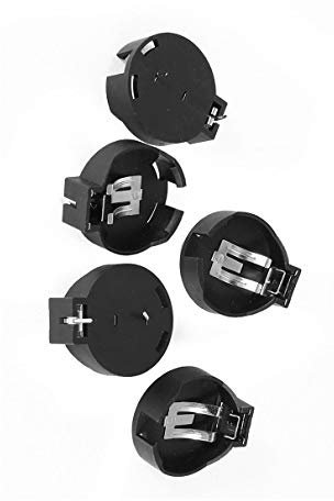 Aexit 5 pcs 3V CR2450 / 2430 Porte-Piles Bouton Bouton Pile Noire BM963690K312518I