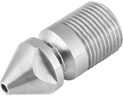 Sewer Cleaning Nozzle, Drain Jet Nozzle, Pressure Washer Jetter Nozzle with 8 Backward Holes and 1 Forward Hole, Suitable for Cleaning Applications Such as Sewer and Drain, Industrial Pipe and Tube