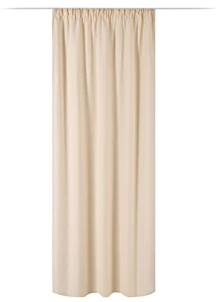 JEMIDI Vorhang blickdicht 140x245cm - Gardine mit Kräuselband Universalband - 100% Polyester Schal lang für Wohnzimmer Schlafzimmer