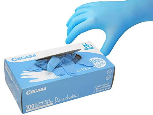 cegasa Guantes 100% Nitrilo 100 unidades XL