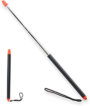 Guanyumeixin Puntero telescópico con cordón de mano, puntero de mano del profesor retráctil para clase, índex Stick extensible, vestido para enseñanza, formador, clase, seminarios.