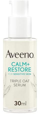 AVEENO Face CALM+RESTORE Triple Oat Serum (1 x 30ml), Instantly Smoothing Face Serum with Triple Oat Complex and Calming Feverfew for Fortified Skin, 24h Moisturisation, Face Care for Sensitive Skin