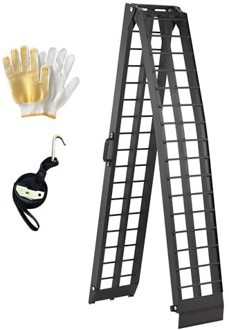 TaiH Leo 3 m Motorradrampe – 272,2 kg Kapazität – tragbare Laderampe für Motorräder, Dirt Bikes, Fahrräder – 304,8 x 29,5 cm schwarze Rampe