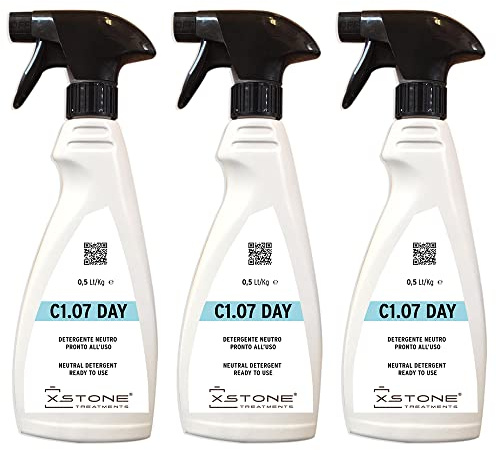Detergente NEUTRO delicato pronto alluso per PULIZIA QUOTIDIANA DI TOP CUCINA/BAGNO, TAVOLI pietra naturale ecc. Pack 3 x SPRAY da 0,5 Litri